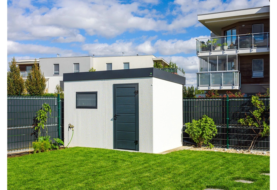 GARDEON® Záhradný domček s dverami Hörmann a oknom