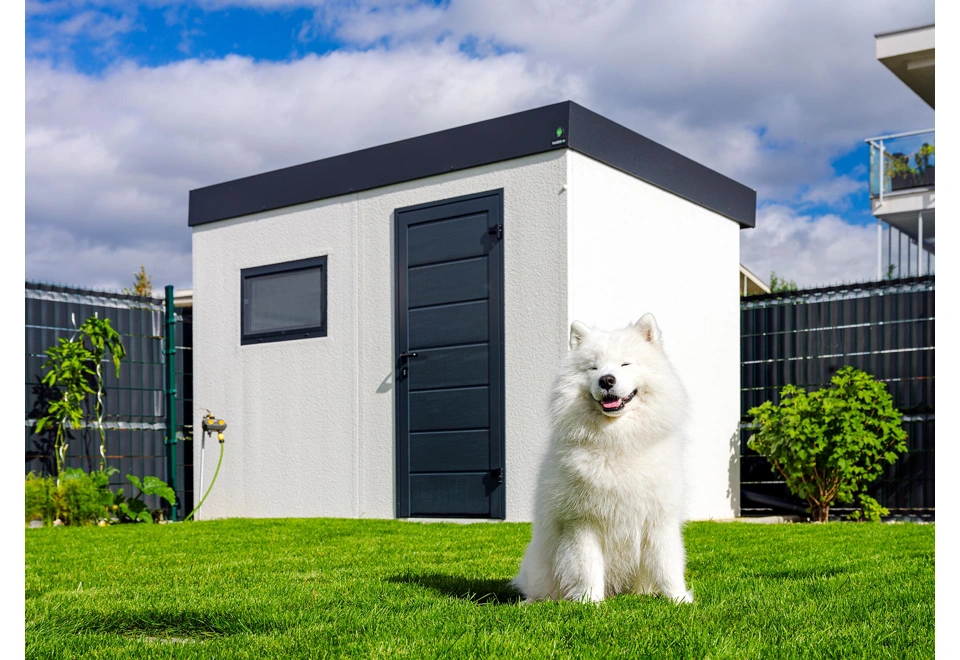 GARDEON® Záhradný domček s dverami Hörmann a oknom