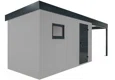 GARDEON® Záhradný domček s dverami Hörmann, oknom a pravým prístreškom