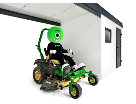 GARDEON® Záhradný domček s dverami Hörmann, oknom a prístreškom