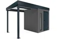 GARDEON® Záhradný domček s dverami Hörmann, svetlíkom a ľavým prístreškom