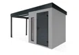 GARDEON® Záhradný domček s dverami Hörmann, svetlíkom a ľavým prístreškom