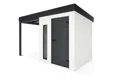 GARDEON® Záhradný domček s dverami Hörmann, svetlíkom a ľavým prístreškom