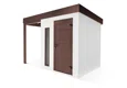 GARDEON® Záhradný domček s dverami Hörmann, svetlíkom a ľavým prístreškom