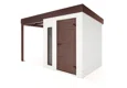 GARDEON® Záhradný domček s dverami Hörmann, svetlíkom a ľavým prístreškom