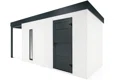 GARDEON® Záhradný domček s dverami Hörmann, svetlíkom a ľavým prístreškom