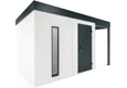GARDEON® Záhradný domček s dverami Hörmann, svetlíkom a pravým prístreškom