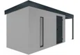 GARDEON® Záhradný domček s dverami Hörmann, svetlíkom a pravým prístreškom
