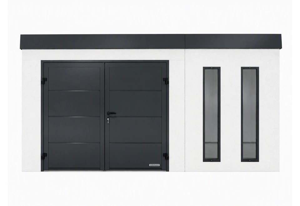 GARDEON® Záhradný domček s dvojitými dverami Hörmann a dvomi svetlíkmi