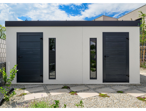 GARDEON® Záhradný domček s dvomi dverami Hörmann a dvomi svetlíkmi