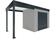 GARDEON® Záhradný domček s garážovou bránou Hörmann a ľavým prístreškom