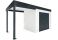 GARDEON® Záhradný domček s garážovou bránou Hörmann a ľavým prístreškom