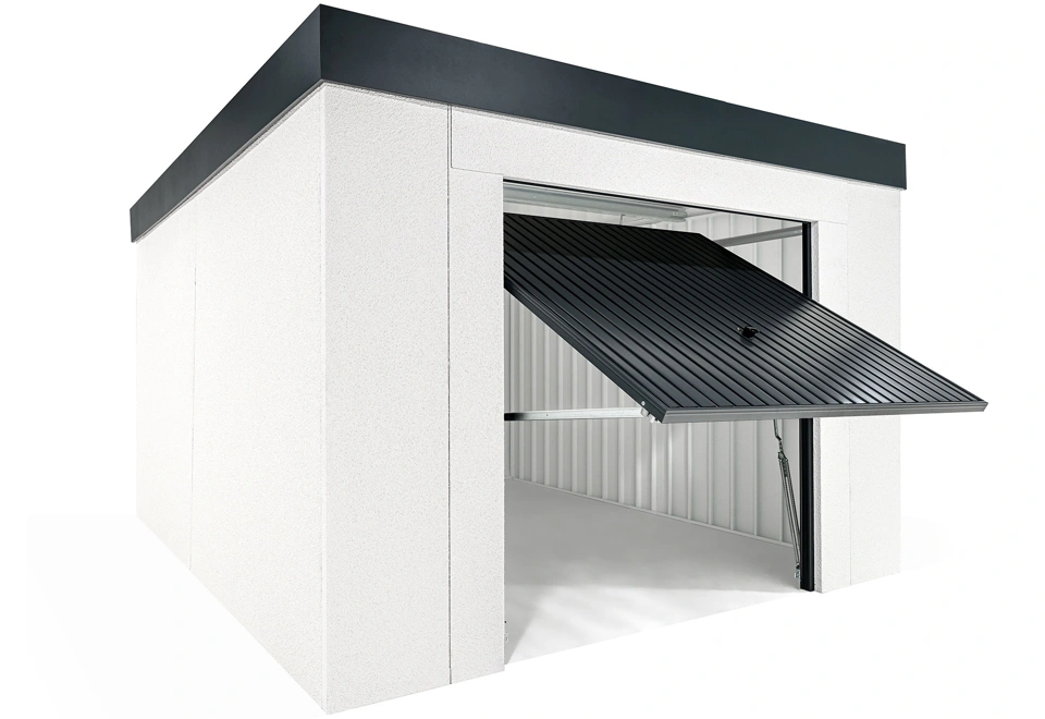 GARDEON® Záhradný domček s garážovou bránou Hörmann