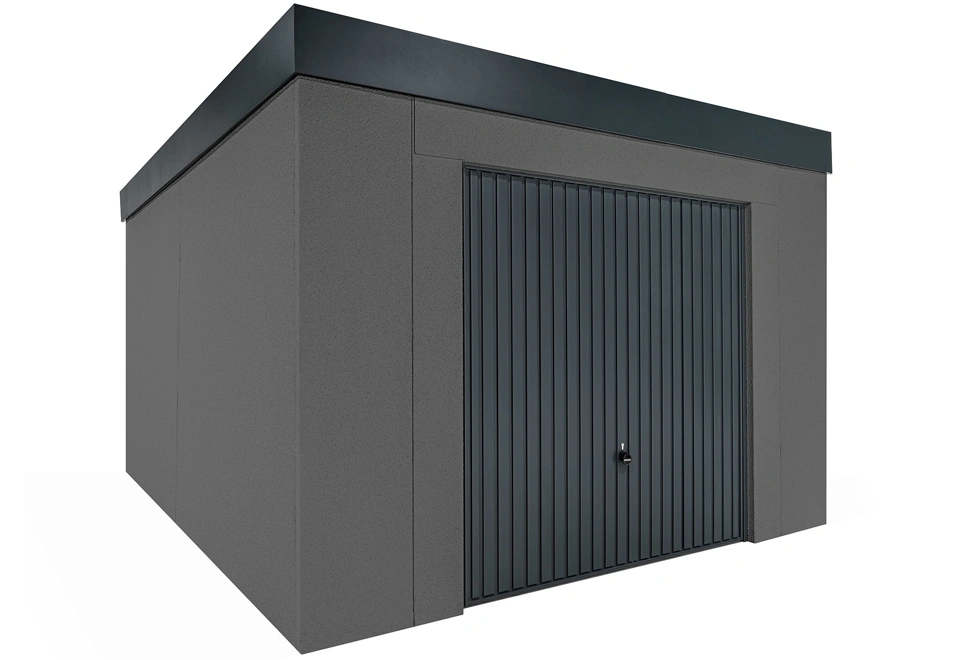 GARDEON® Záhradný domček s garážovou bránou Hörmann