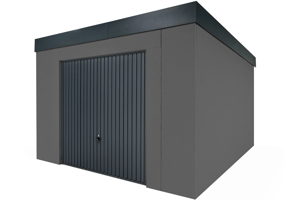 GARDEON® Záhradný domček s garážovou bránou Hörmann