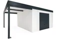 GARDEON® Záhradný domček s garážovou bránou Hörmann