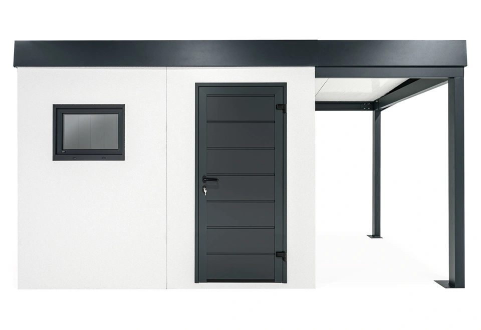 GARDEON® Záhradný domček s oknom a pravým prístreškom