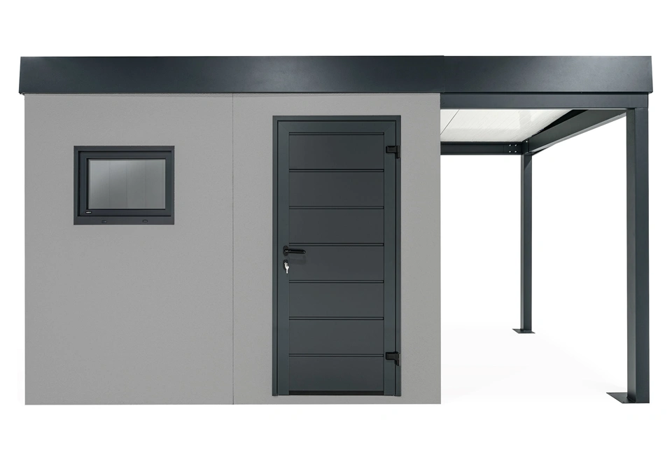 GARDEON® Záhradný domček s oknom a pravým prístreškom