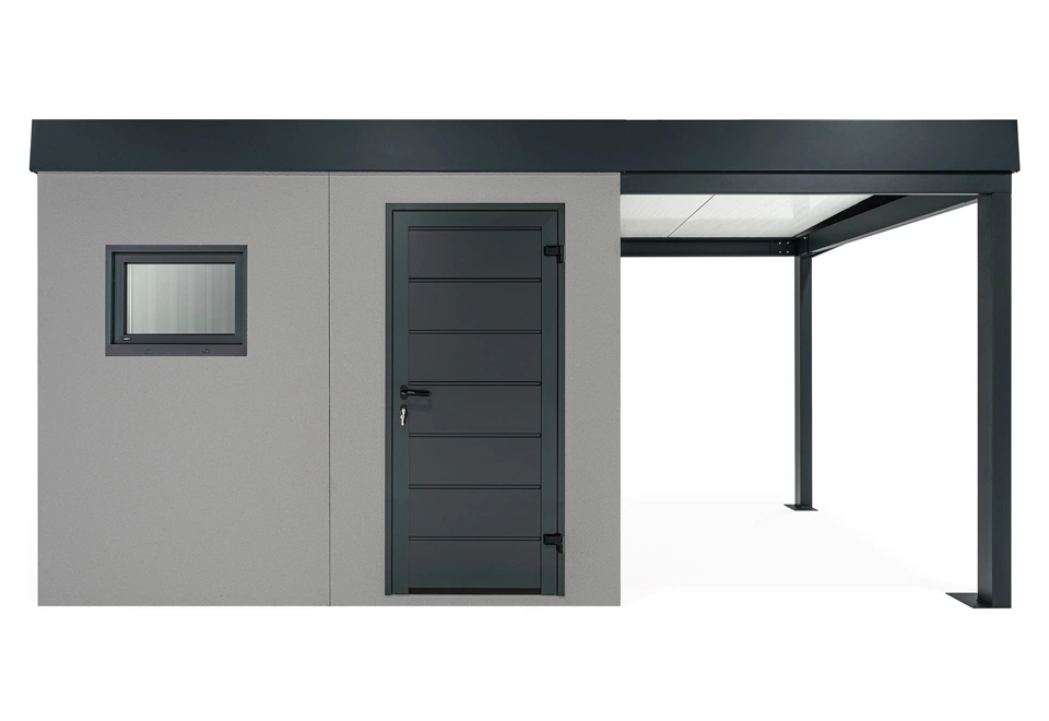 GARDEON® Záhradný domček s oknom a pravým prístreškom