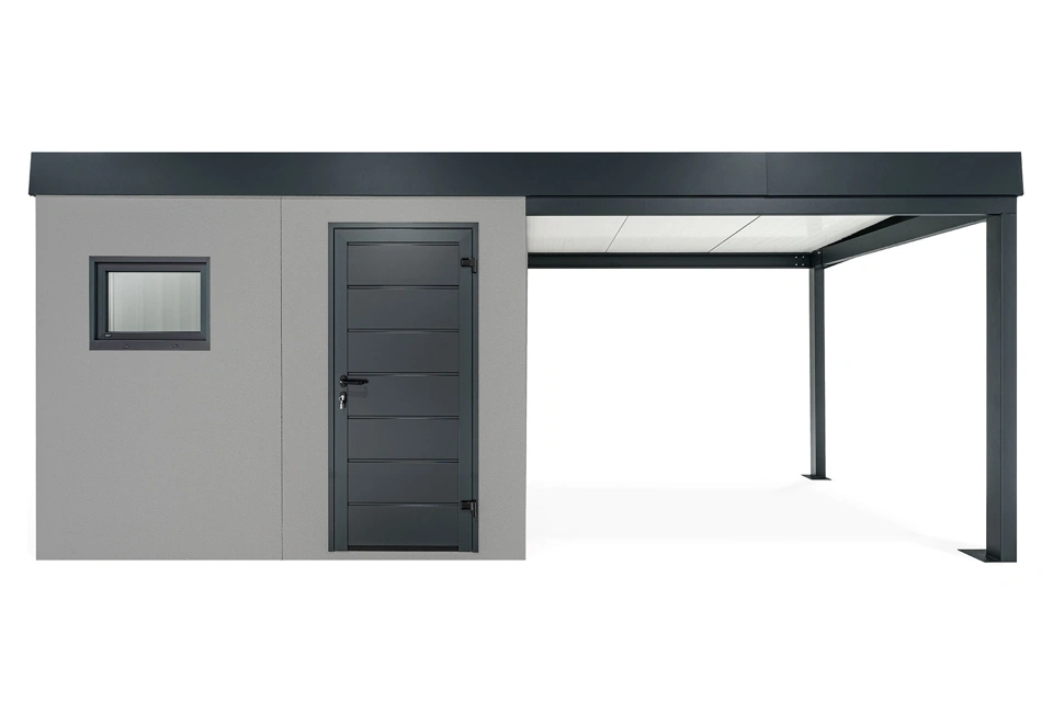 GARDEON® Záhradný domček s oknom a pravým prístreškom