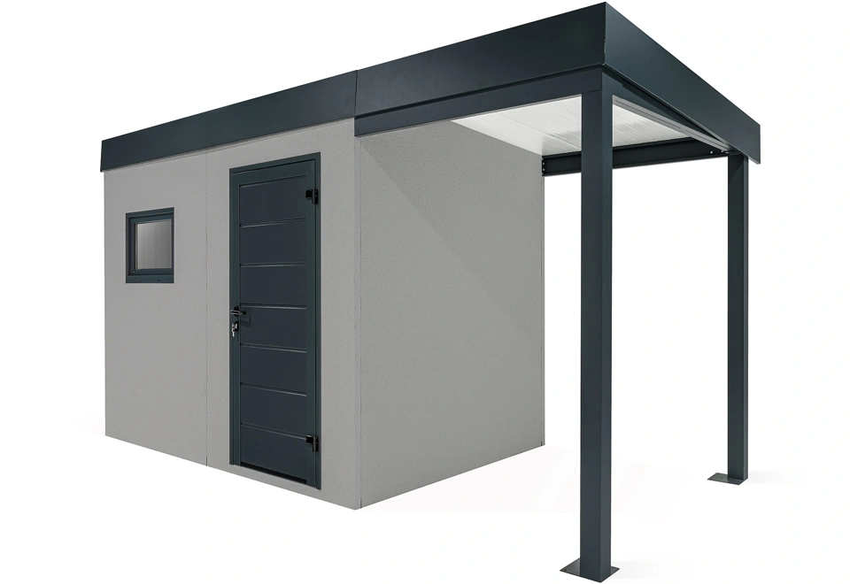 GARDEON® Záhradný domček s oknom a pravým prístreškom