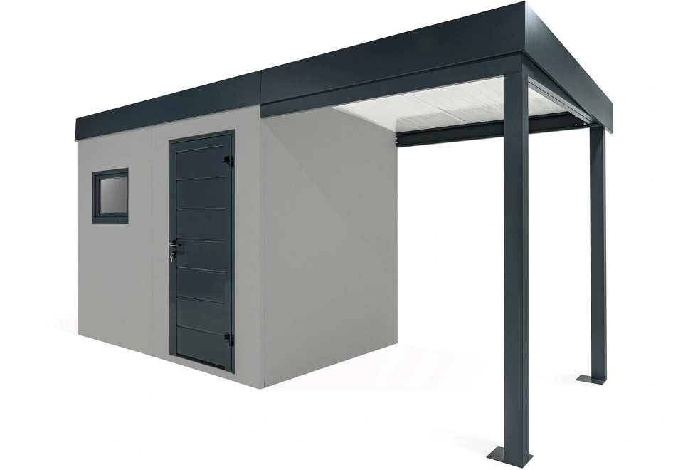 GARDEON® Záhradný domček s oknom a pravým prístreškom