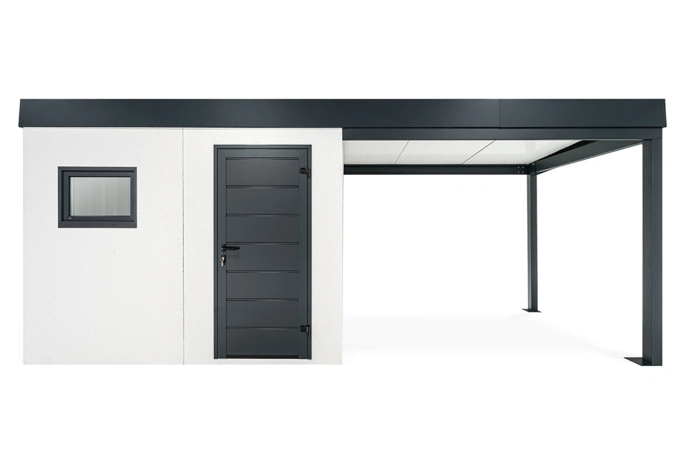 GARDEON® Záhradný domček s oknom a pravým prístreškom