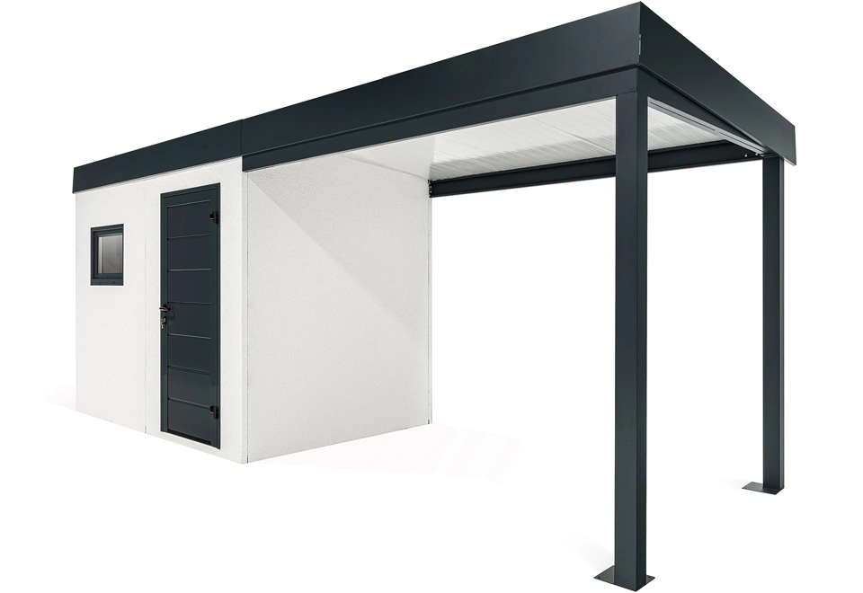 GARDEON® Záhradný domček s oknom a pravým prístreškom