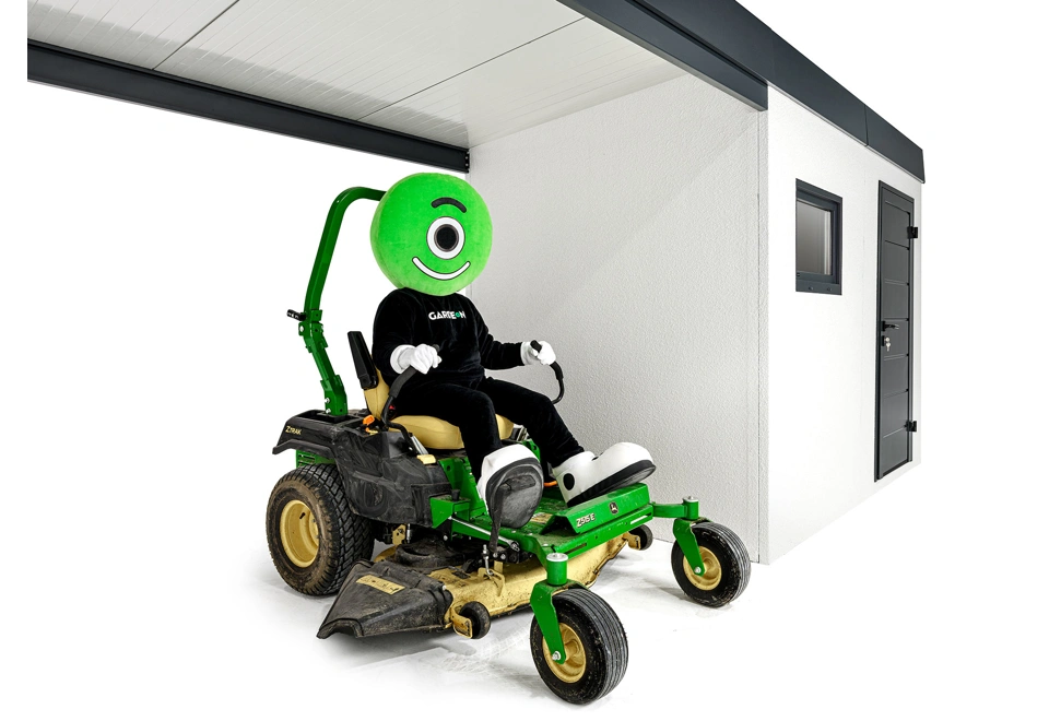 GARDEON® Záhradný domček s oknom a prístreškom na ľavej strane