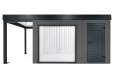 GARDEON® Záhradný domček s panoramatickým oknom a ľavým prístreškom