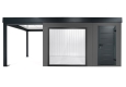 GARDEON® Záhradný domček s panoramatickým oknom a ľavým prístreškom