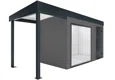 GARDEON® Záhradný domček s panoramatickým oknom a ľavým prístreškom