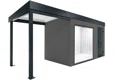 GARDEON® Záhradný domček s panoramatickým oknom a ľavým prístreškom