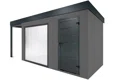 GARDEON® Záhradný domček s panoramatickým oknom a ľavým prístreškom