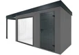 GARDEON® Záhradný domček s panoramatickým oknom a ľavým prístreškom
