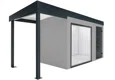 GARDEON® Záhradný domček s panoramatickým oknom a ľavým prístreškom