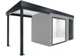 GARDEON® Záhradný domček s panoramatickým oknom a ľavým prístreškom