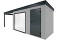 GARDEON® Záhradný domček s panoramatickým oknom a ľavým prístreškom