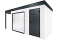 GARDEON® Záhradný domček s panoramatickým oknom a ľavým prístreškom
