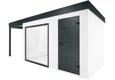 GARDEON® Záhradný domček s panoramatickým oknom a ľavým prístreškom