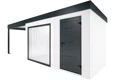 GARDEON® Záhradný domček s panoramatickým oknom a ľavým prístreškom