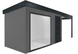 GARDEON® Záhradný domček s panoramatickým oknom a pravým prístreškom