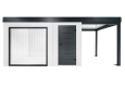 GARDEON® Záhradný domček s panoramatickým oknom a pravým prístreškom
