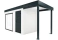 GARDEON® Záhradný domček s panoramatickým oknom a pravým prístreškom