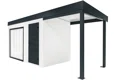 GARDEON® Záhradný domček s panoramatickým oknom a pravým prístreškom